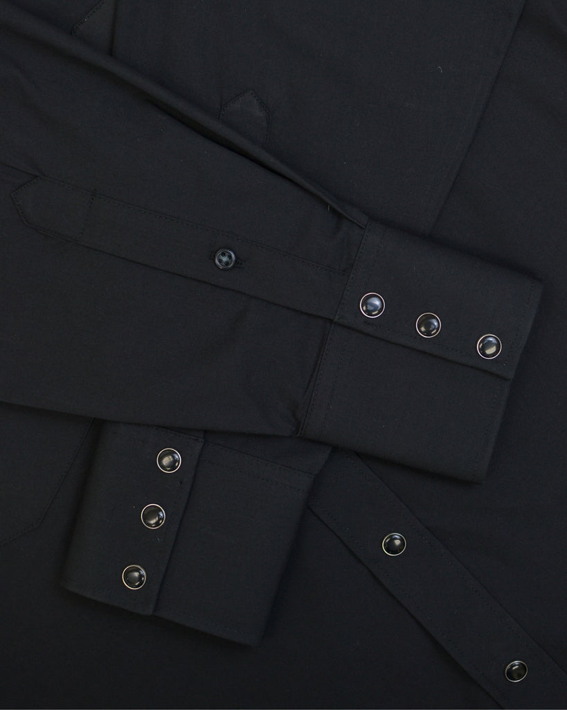 Manchester Camisa Vaquera Manga Larga Mangas en Negro
