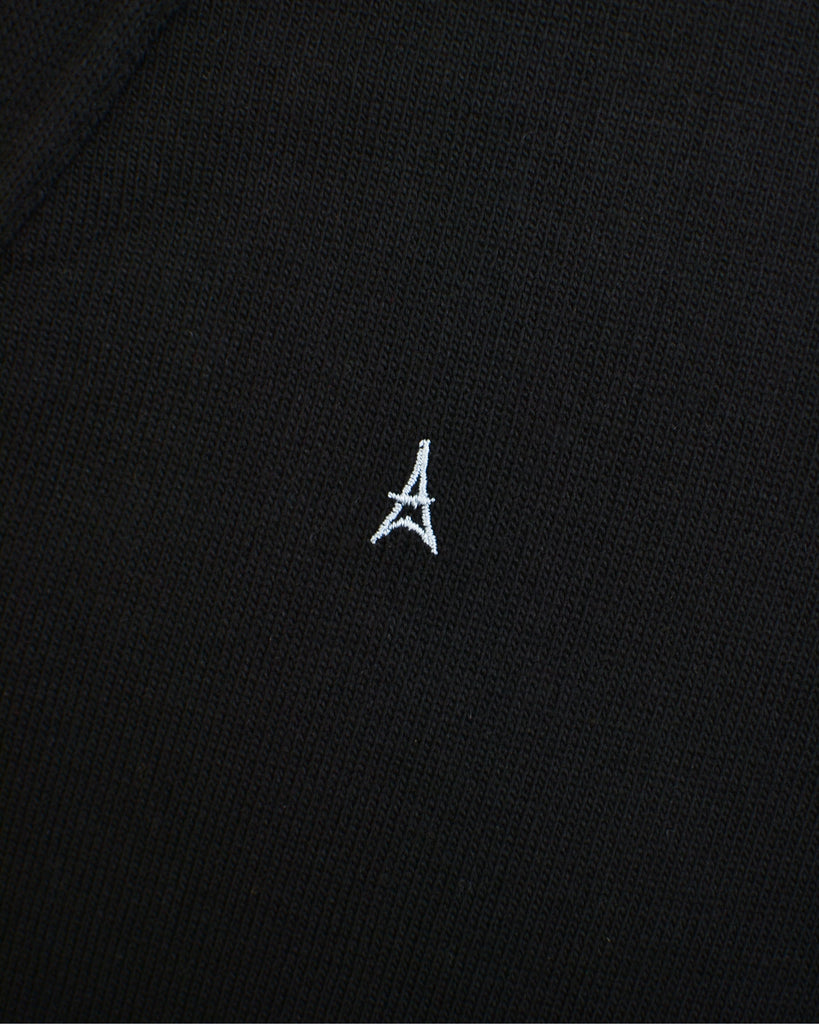 Monsieur Chaleco Negro en Acrilico Puro Logo Bordado