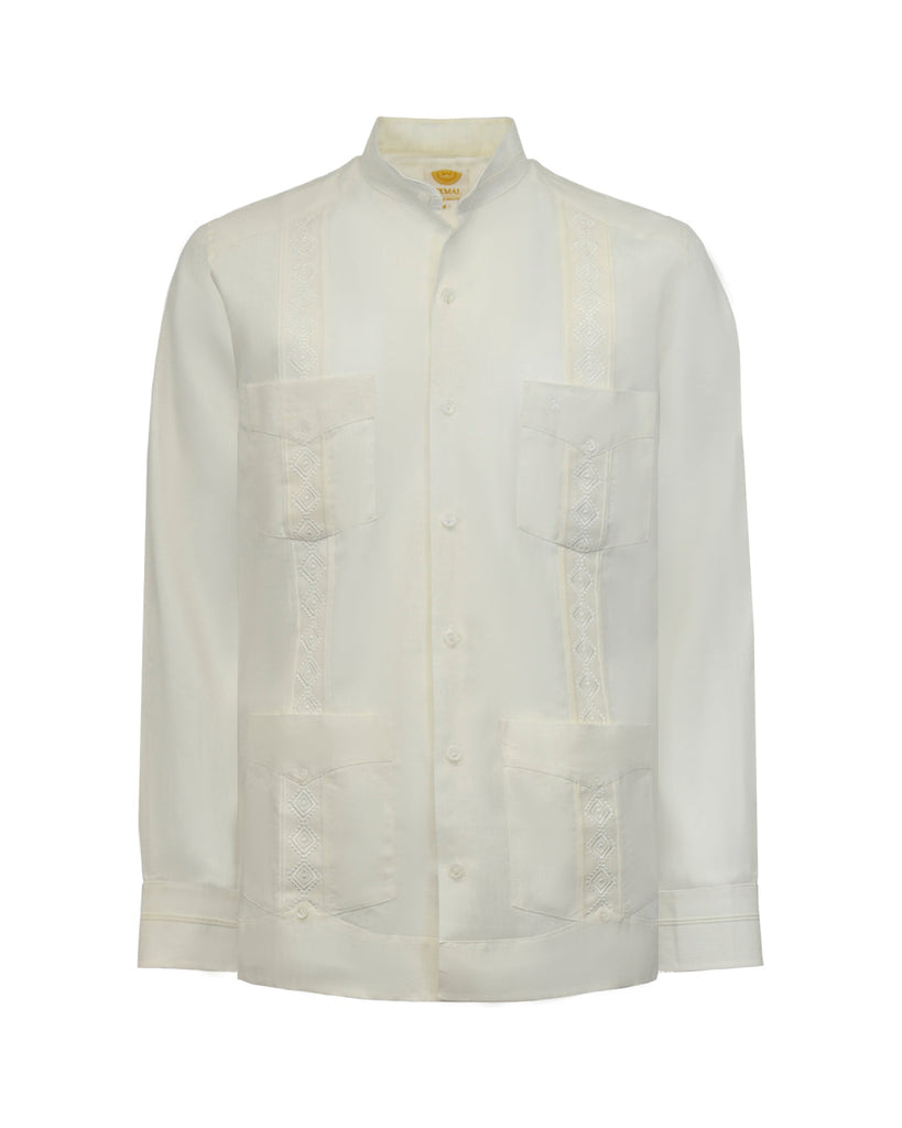 {"altText": "Manchester Guayabera de Lino y Algod\u00f3n con Cuello Mao y Cuatro Bolsillos Tradicionales Vista Frontal", "color": "BLANCO", "url": "https://cdn.shopify.com/s/files/1/0762/6925/7013/files/3340O_1.jpg?v=1700697592"}