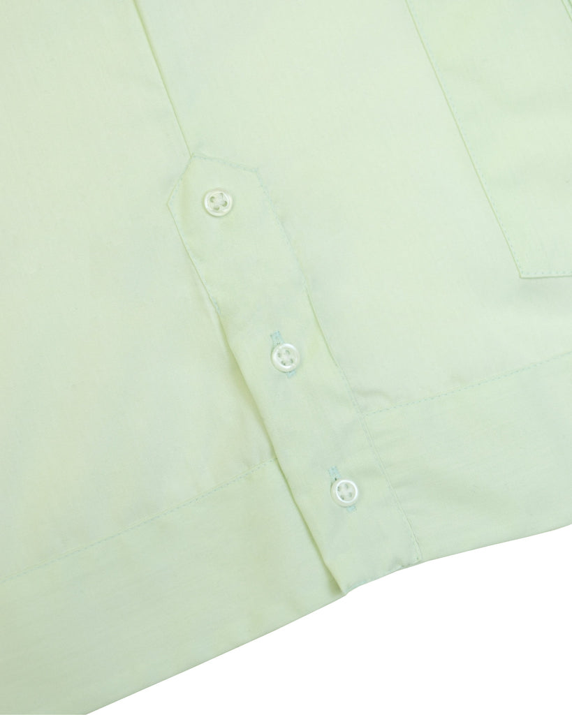 Manchester Guayabera Manga Corta con Cuello Mónaco Bastilla en Menta