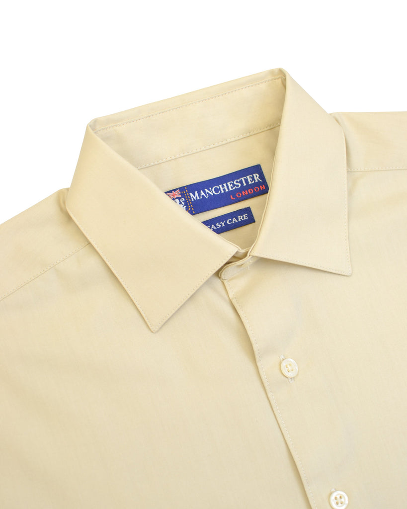 Manchester Camisa Casual un Bolsillo Cuello Vista Frontal en Arena