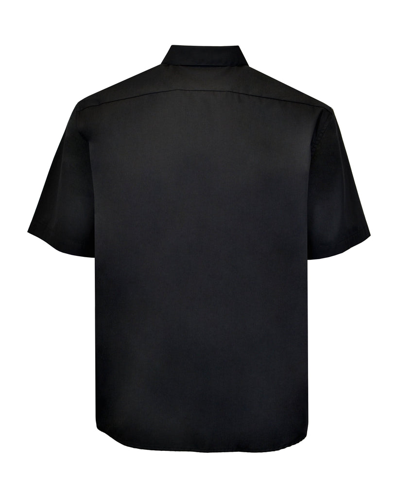Manchester Camisa Casual un Bolsillo Vista Trasera en Negro