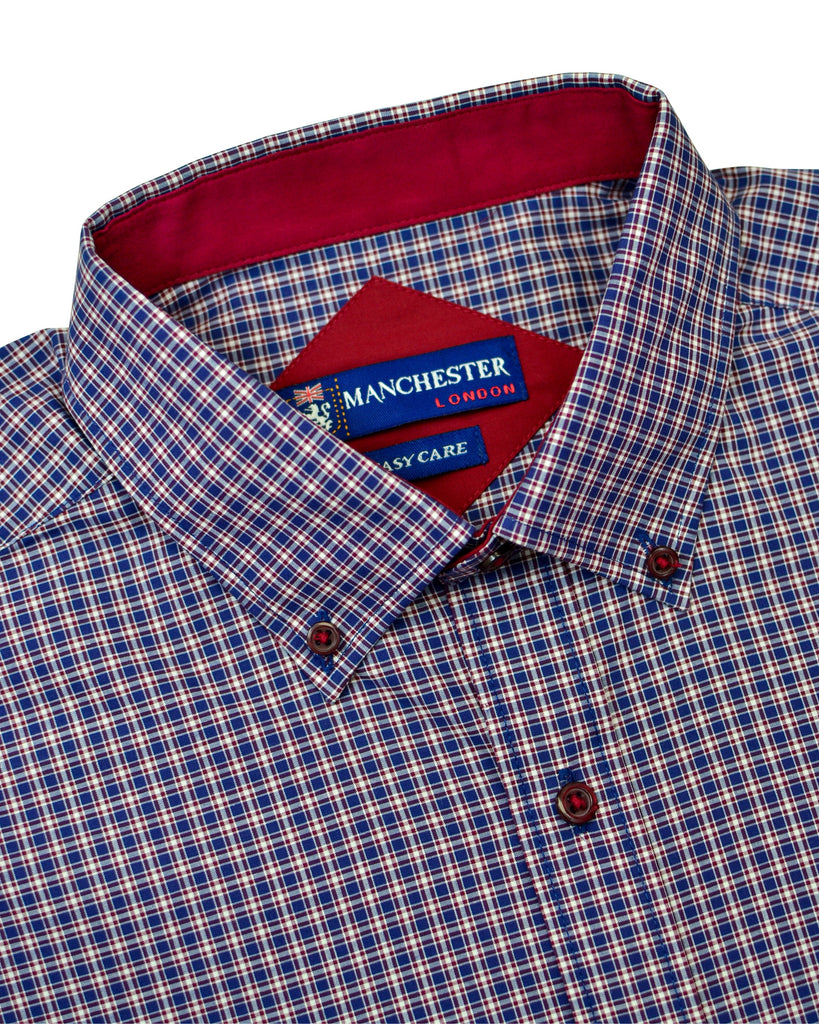 Vista Cuello Monaco Button Down Frontal Manchester Camisa Casual