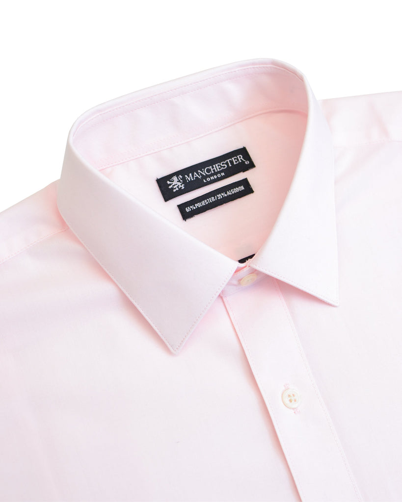 Manchester Camisa de Vestir Lisa Vista Cuello Boss en Piñon