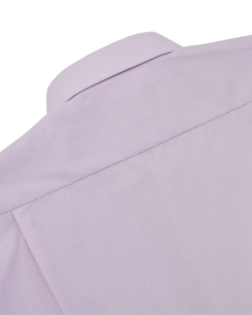 Manchester Camisa de Vestir Lisa en Algodon- Poliester Vista Cuello Boss Reverso