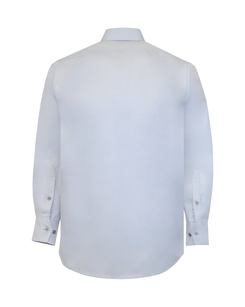 Manchester Camisa de Vestir Regular Fit Manga Larga Cuello Ajustable Vista de Espalda en Gris