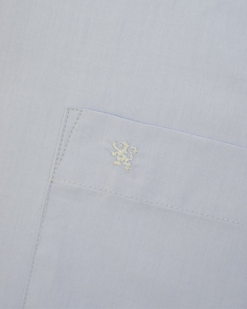 Manchester Camisa de Vestir Regular Fit Manga Larga Cuello Ajustable Vista de Logo en Gris