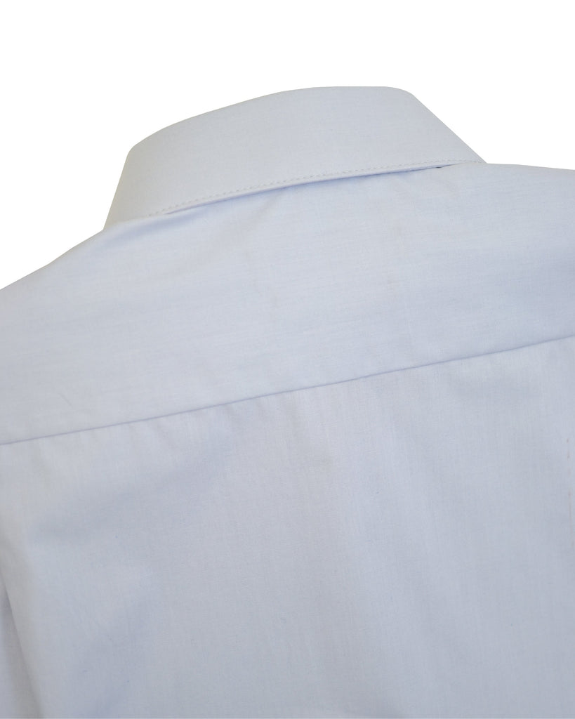 Manchester Camisa de Vestir Regular Fit Manga Larga Cuello Ajustable Vista Cuello de Espalda en Gris