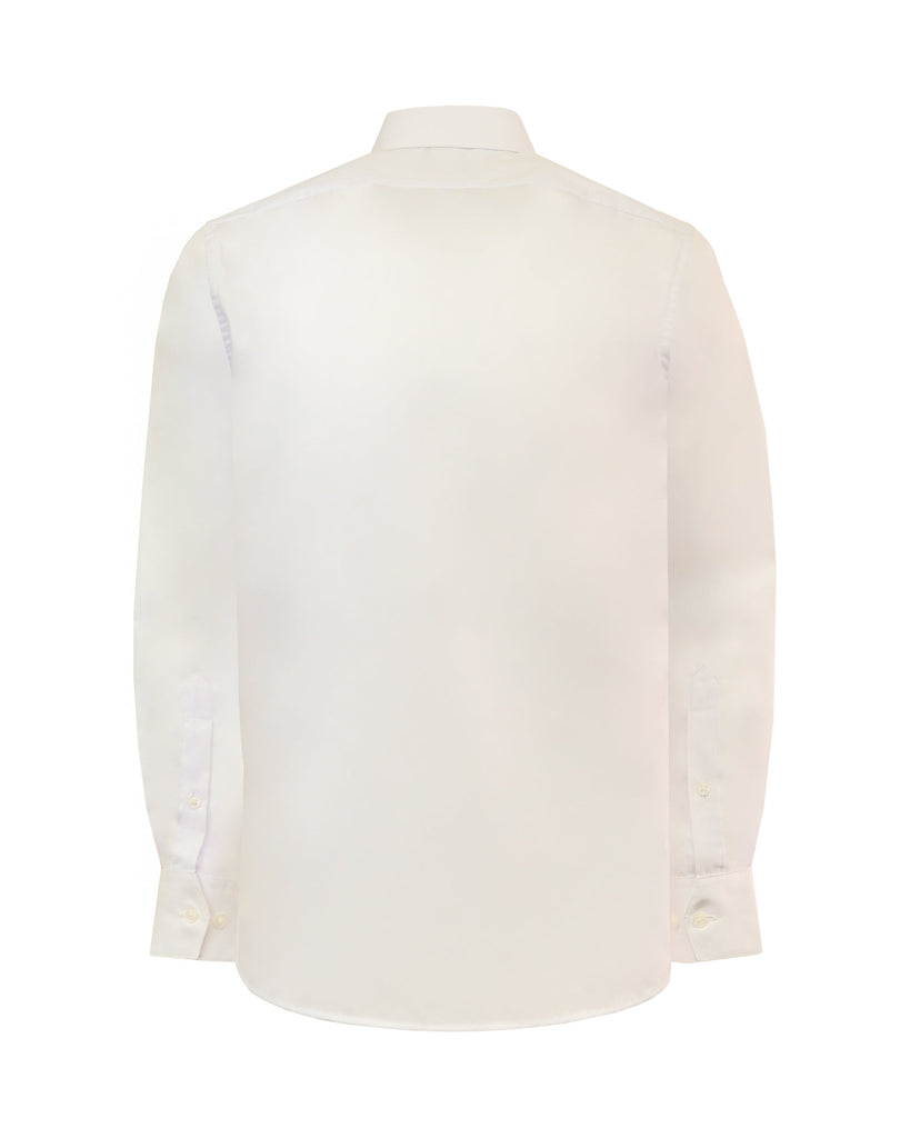 Manchester Camisa de Vestir Hueso Regular Fit Manga Larga Cuello Ajustable Vista de Espalda