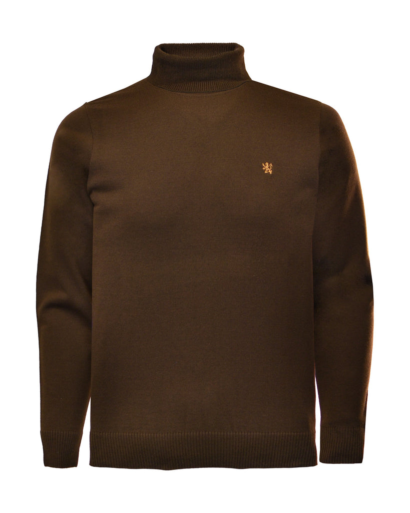 Manchester Sueter Cafe Slim Fit con Cuello de Tortuga Acrílico Vista Frontal