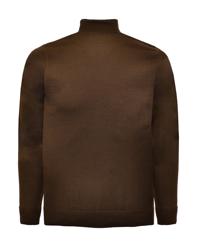 Manchester Sueter Cafe Slim Fit en Acrilico Vista Cuello de Tortuga Espalda