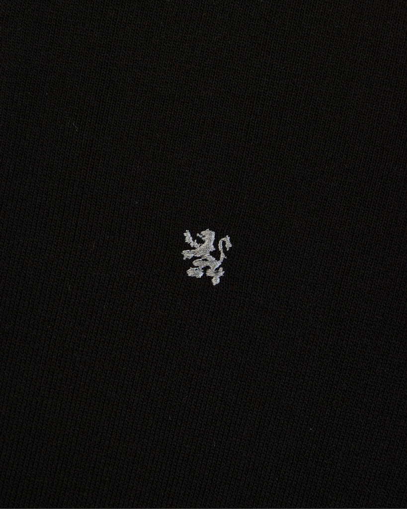 Manchester Sueter en Negro Cuello con Botones Slim Fit en Acrilico Vista de Logo Bordado