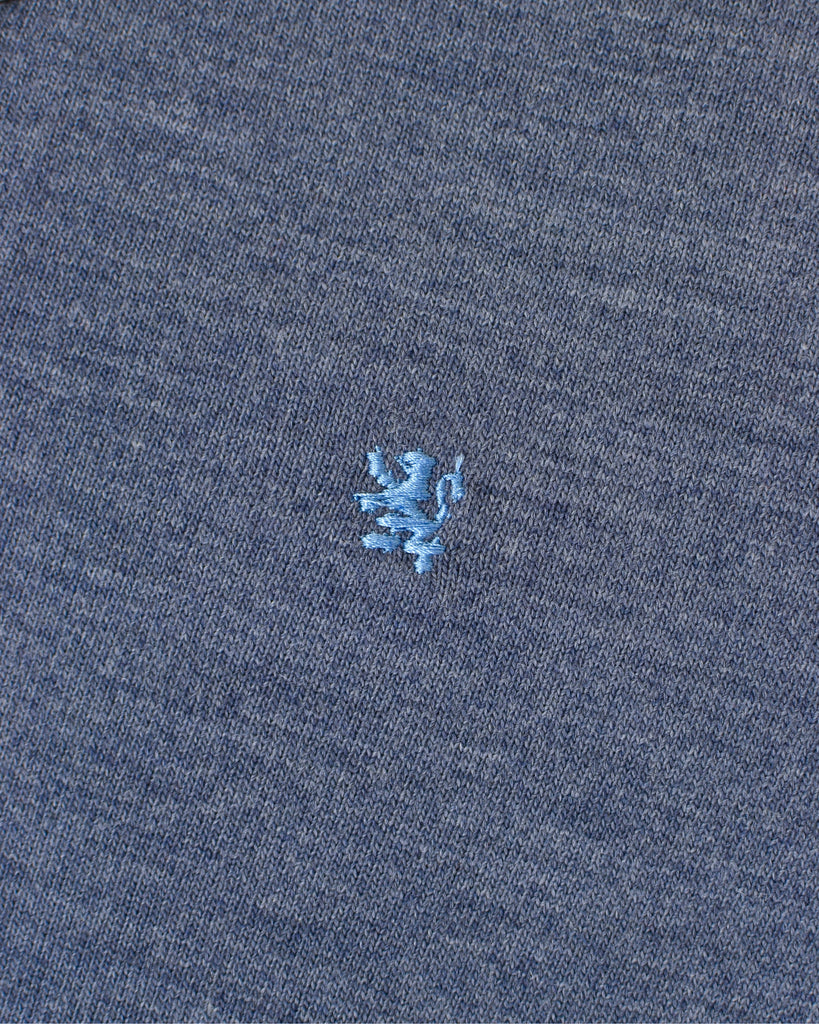 Manchester Sueter Cuello con Botones Slim Fit en Acrilico Vista de Logo Bordado
