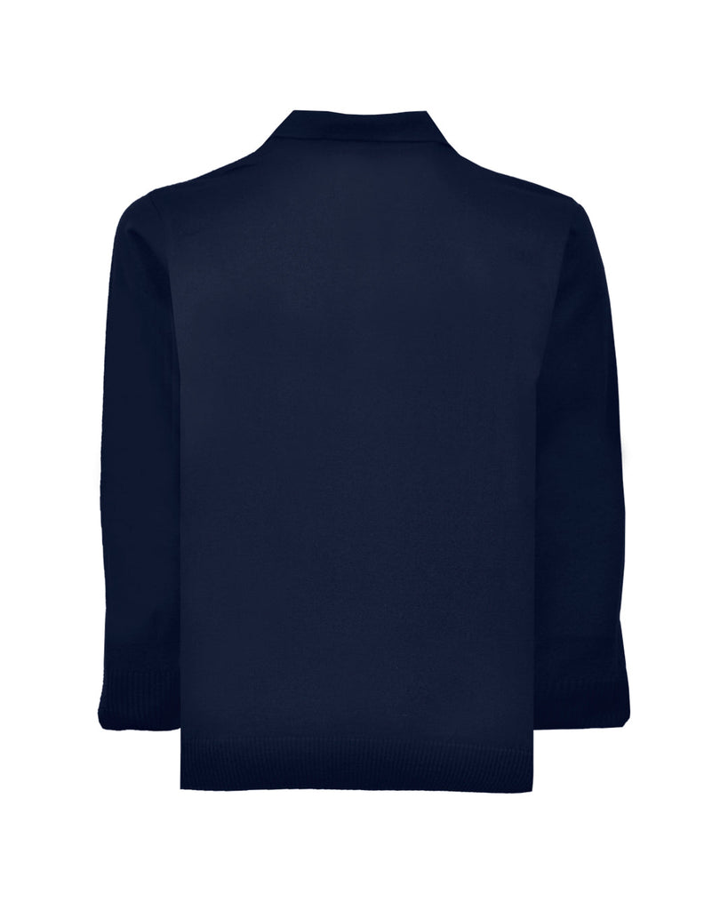Manchester Sueter Marino Cuello con Botones Slim Fit Vista de Espalda