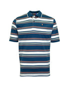 Manchester Junior Polo 100% Algodón Patrón de Rayas - Manga Corta color marino para niño