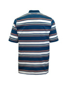 Manchester Junior Polo 100% Algodón Patrón de Rayas - Manga Corta color marino para niño