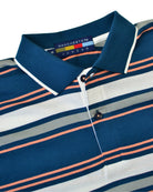 Manchester Junior Polo 100% Algodón Patrón de Rayas - Manga Corta color marino para niño