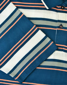 Manchester Junior Polo 100% Algodón Patrón de Rayas - Manga Corta color marino para niño