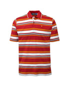 Manchester Junior Polo 100% Algodón Patrón de Rayas - Manga Corta color vino para niño