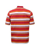 Manchester Junior Polo 100% Algodón Patrón de Rayas - Manga Corta color vino para niño