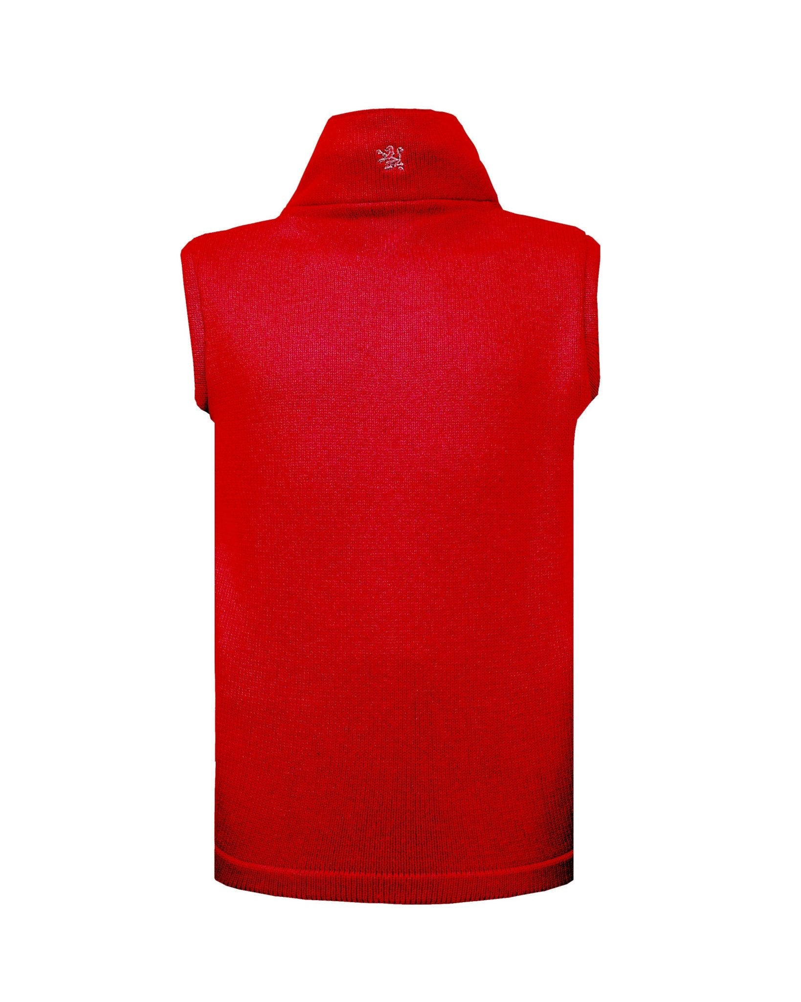 Manchester Junior Chaleco a Punto Liso color rojo para niño