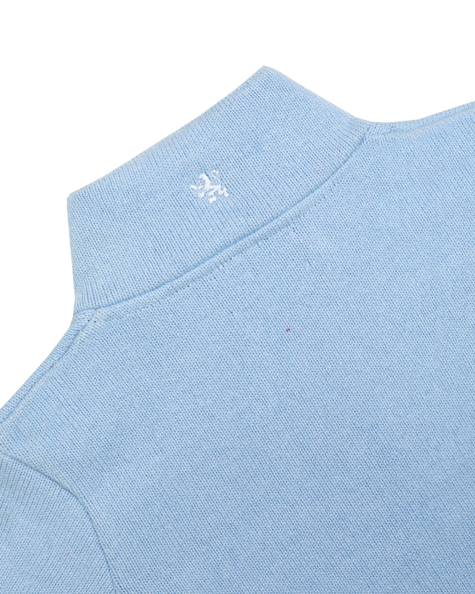Manchester Junior Sweater Liso a Punto color celeste para niño