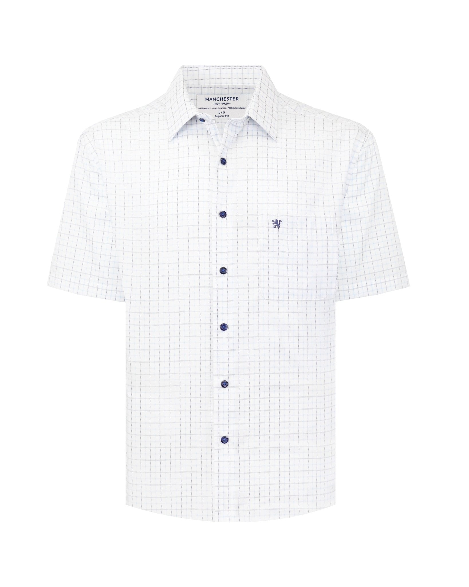 Manchester Camisa Casual Manga Corta Cuadrícula - Manchester
