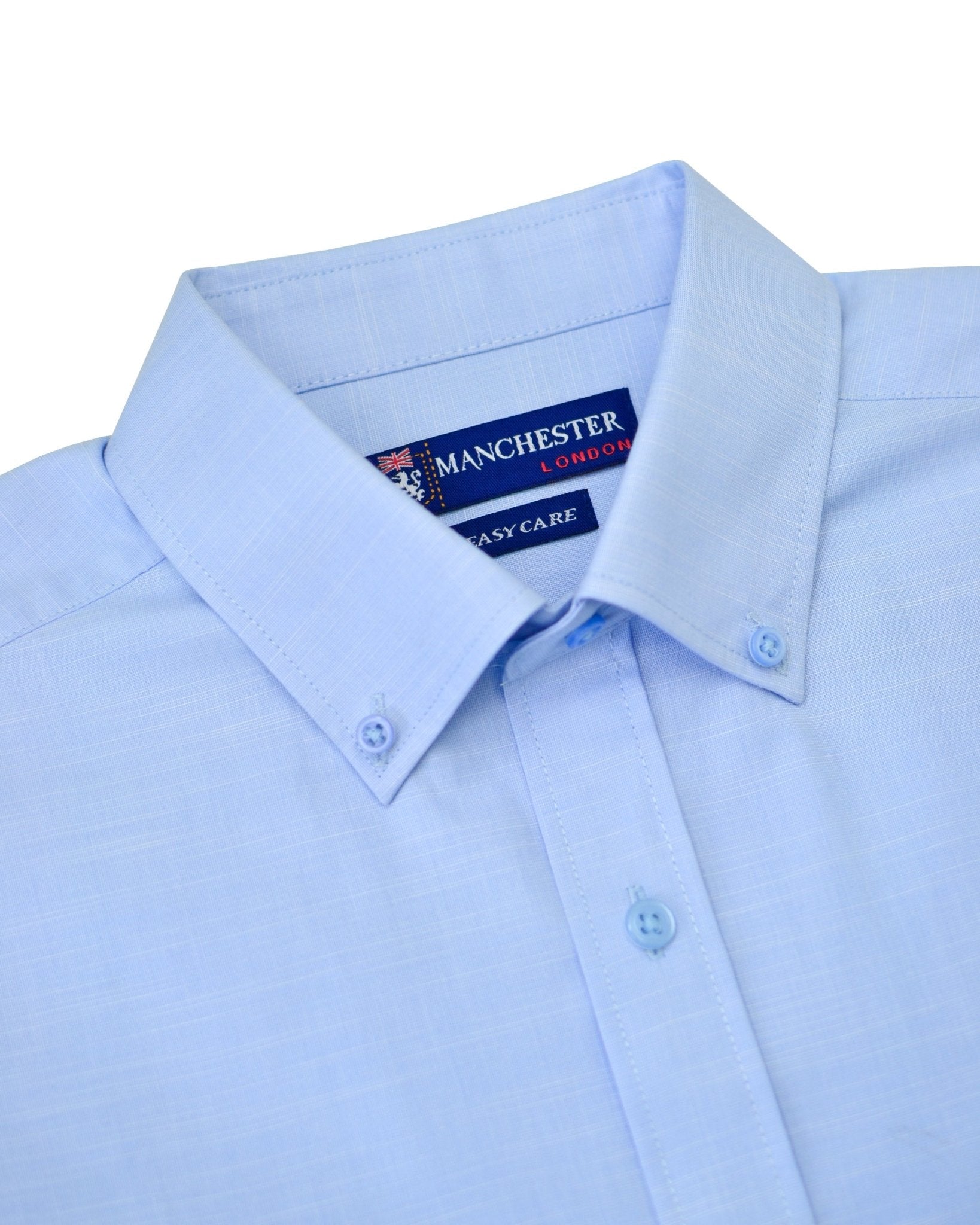 Manchester Camisa Casual Algodón y Poliéster color cielo para hombre