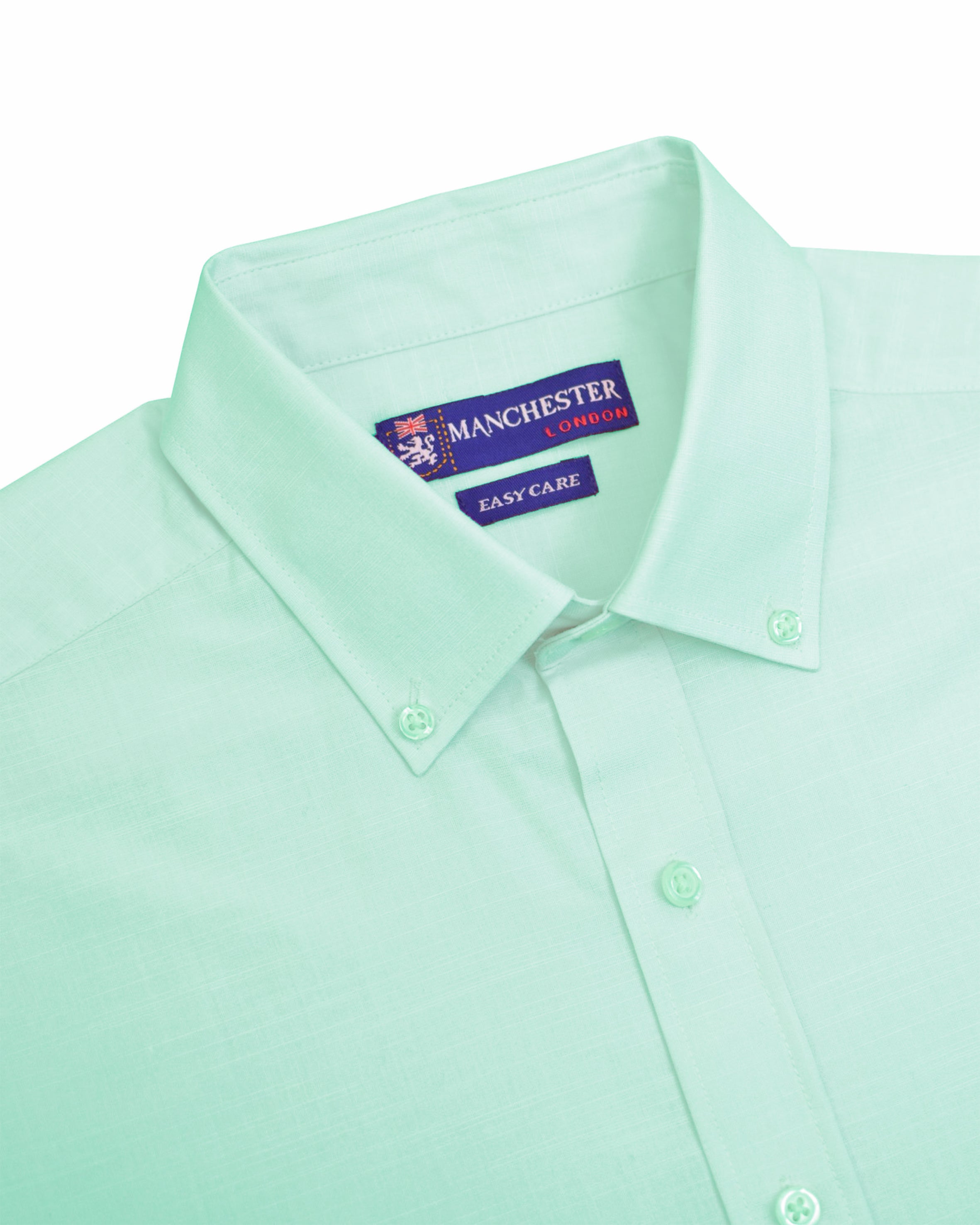 Manchester Camisa Casual Algodón y Poliéster color menta para hombre