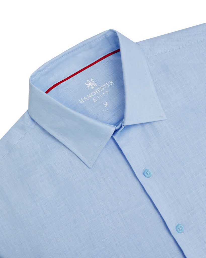 Manchester Camisa de Lino Regular Fit Vista de Espalda