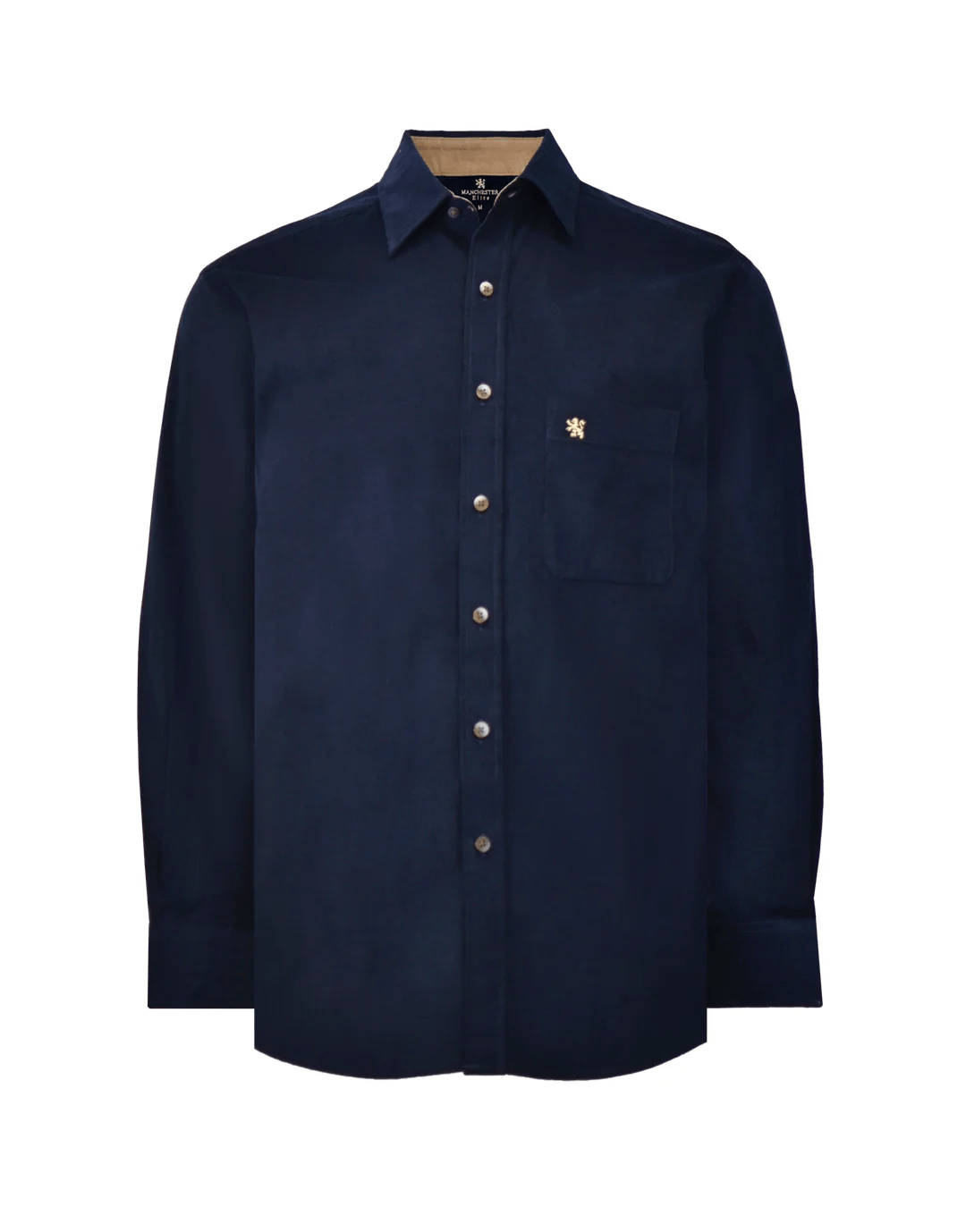 Manchester Camisa de Micropana en Algodon color marino para hombre