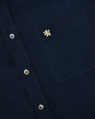 Manchester Camisa de Micropana en Algodon color marino para hombre