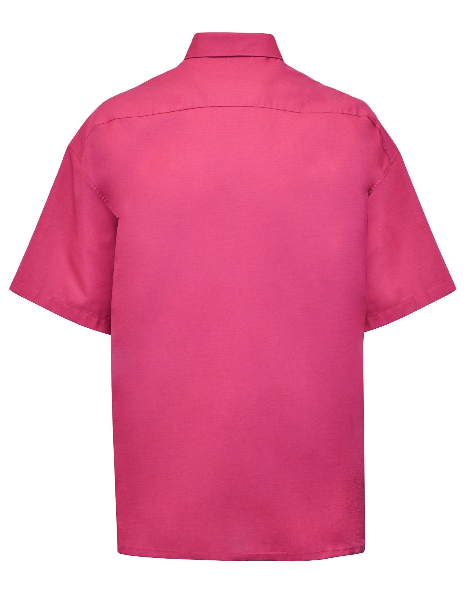 Manchester Camisa Casual Big and Tall Algodón y Poliéster Manga Corta color guindo para hombre