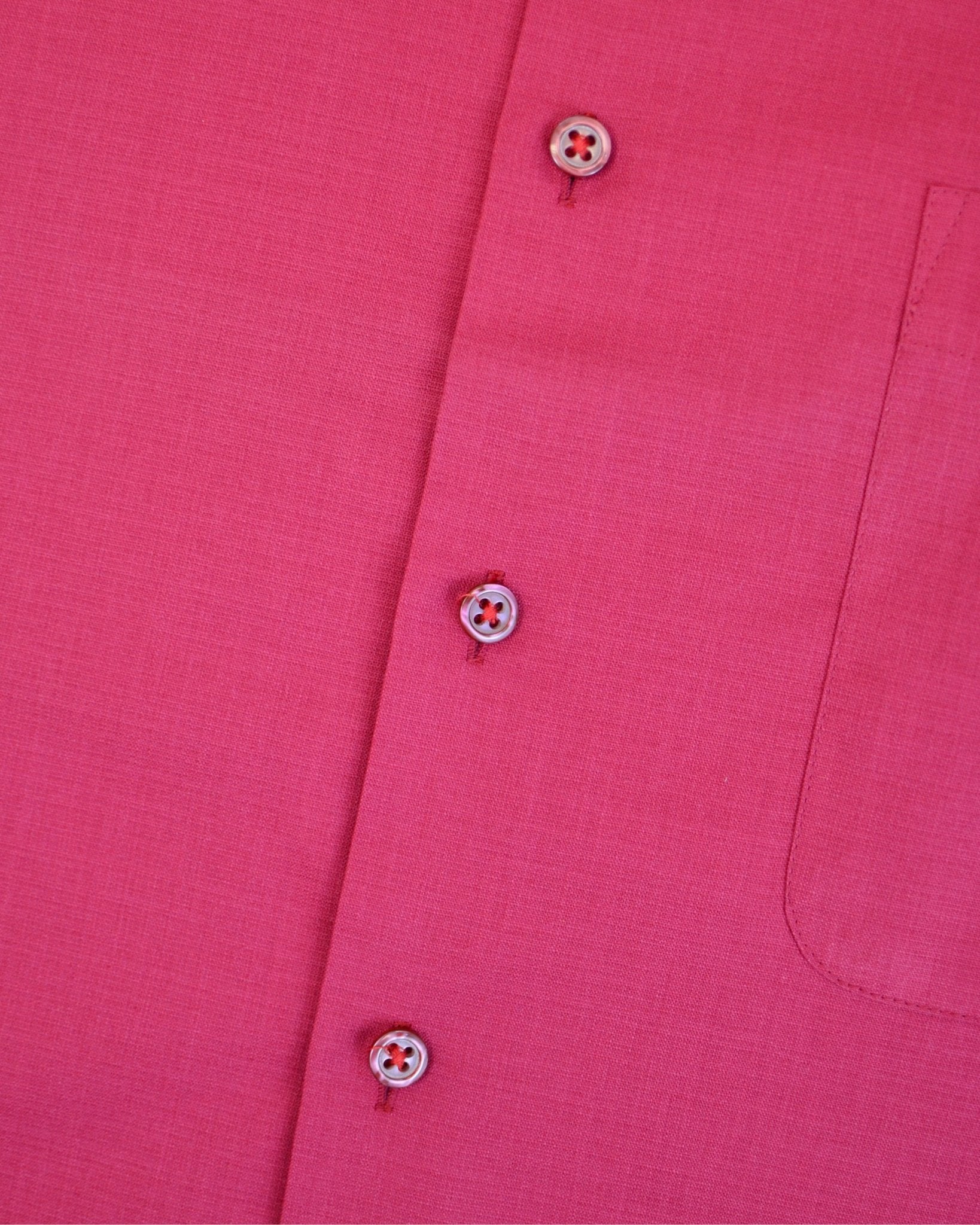 Manchester Camisa Casual Big and Tall Algodón y Poliéster Manga Corta color guindo para hombre