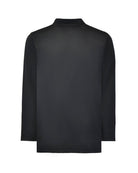 Manchester Playera Polo Lisa Poliéster y Algodón Manga Larga color negro para hombre