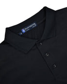 Manchester Playera Polo Lisa Poliéster y Algodón Manga Larga color negro para hombre