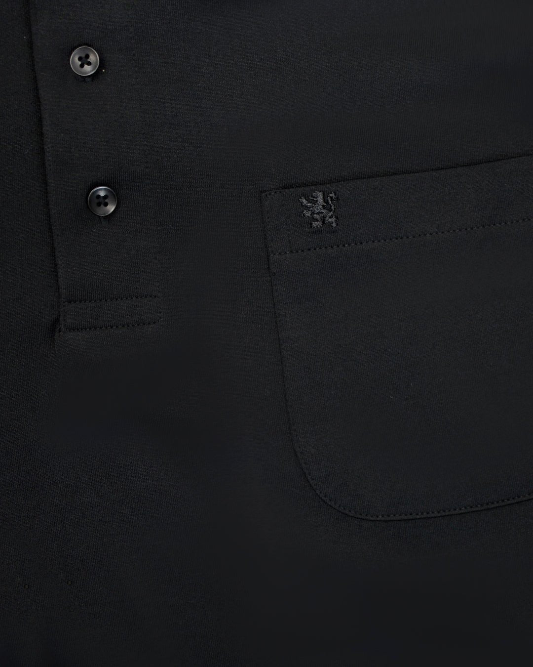 Manchester Playera Polo Lisa Poliéster y Algodón Manga Larga color negro para hombre