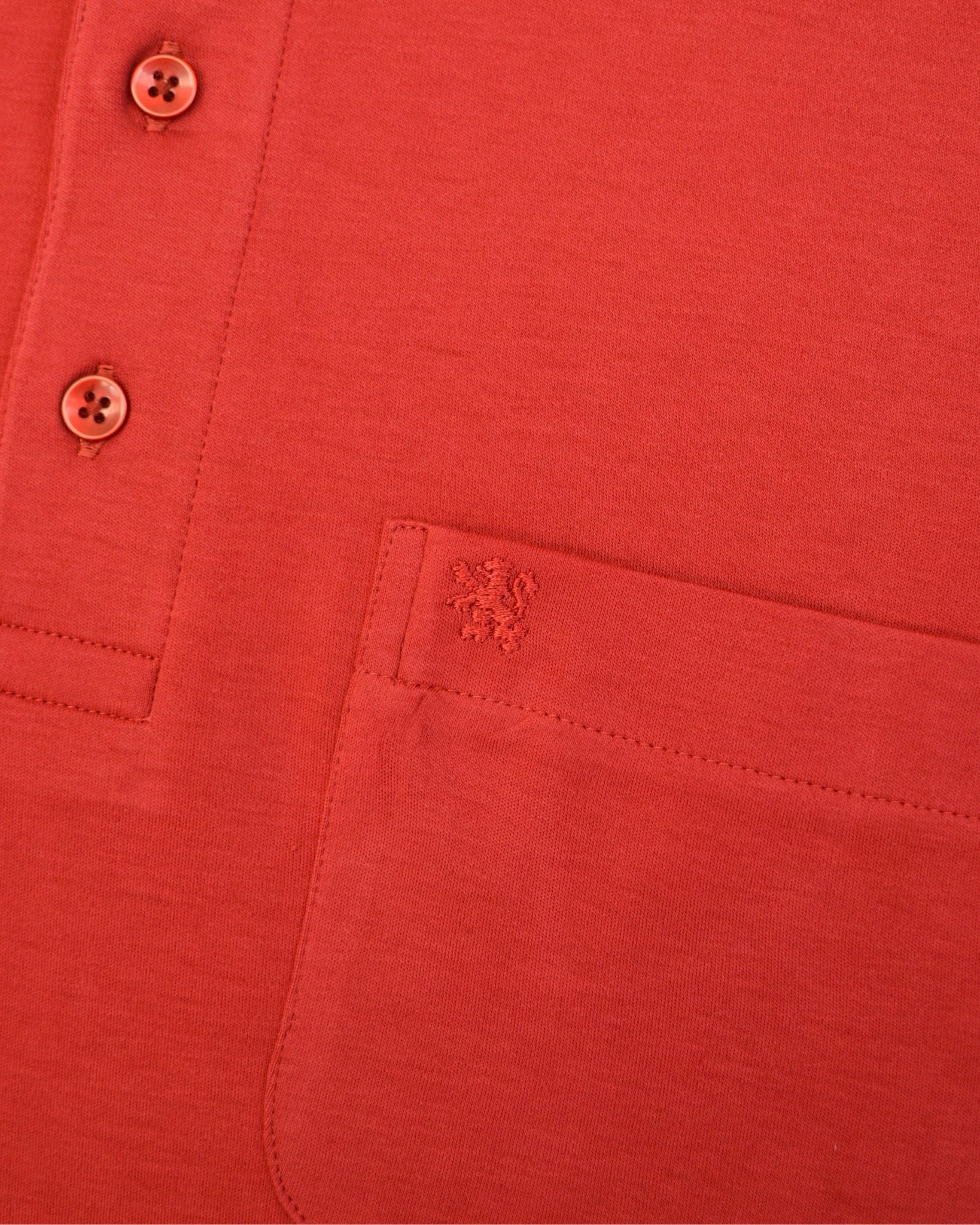 Manchester Playera Polo Lisa 100% Algodón Supima - Manga Corta color rojo para hombre