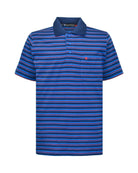 Manchester Polo - Algodón - Rayas Clásica - Manga corta color azul para hombre