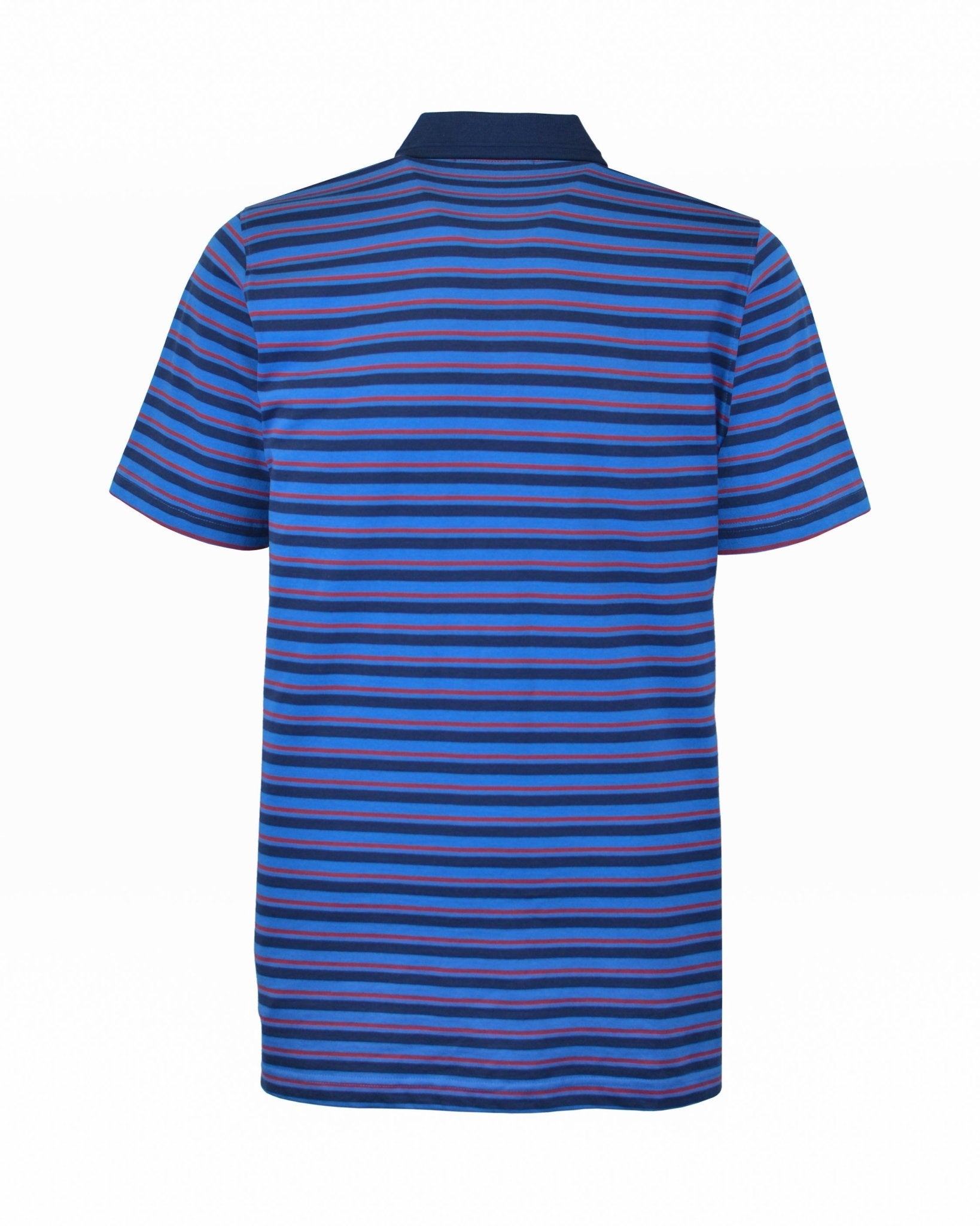Manchester Polo - Algodón - Rayas Clásica - Manga corta color azul para hombre