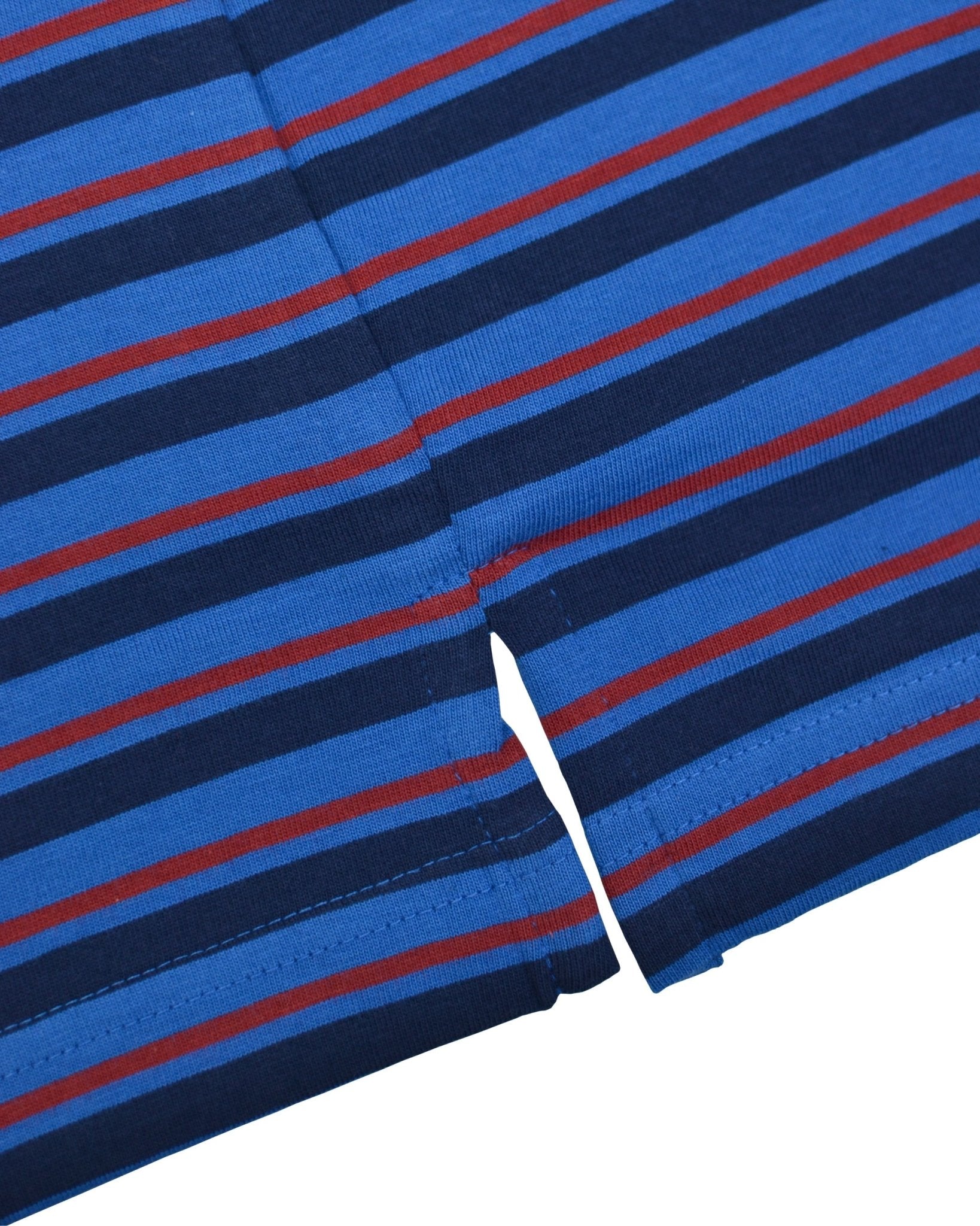 Manchester Polo - Algodón - Rayas Clásica - Manga corta color azul para hombre