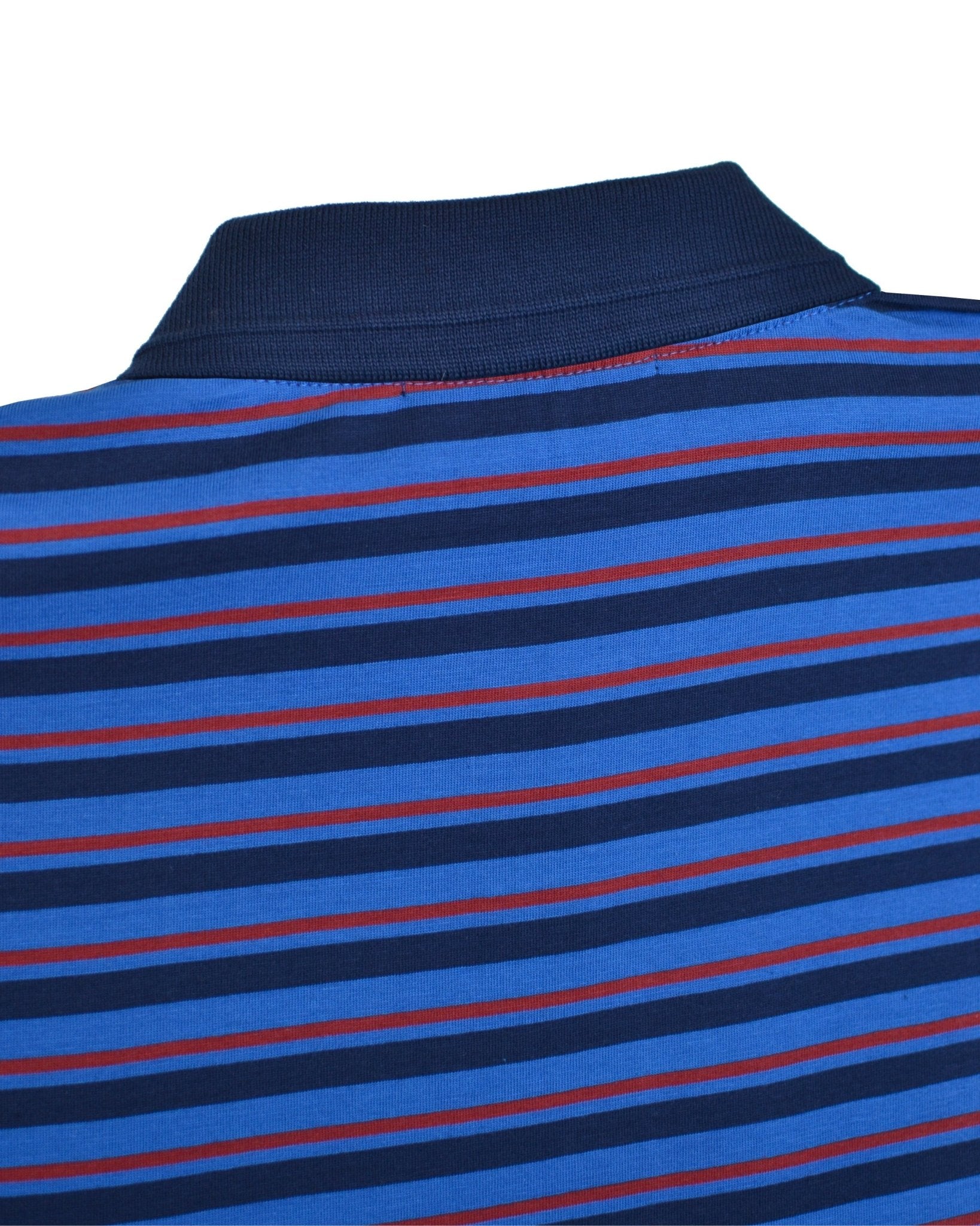 Manchester Polo - Algodón - Rayas Clásica - Manga corta color azul para hombre