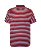 Manchester Polo - Algodón - Rayas Clásica - Manga corta color rojo para hombre
