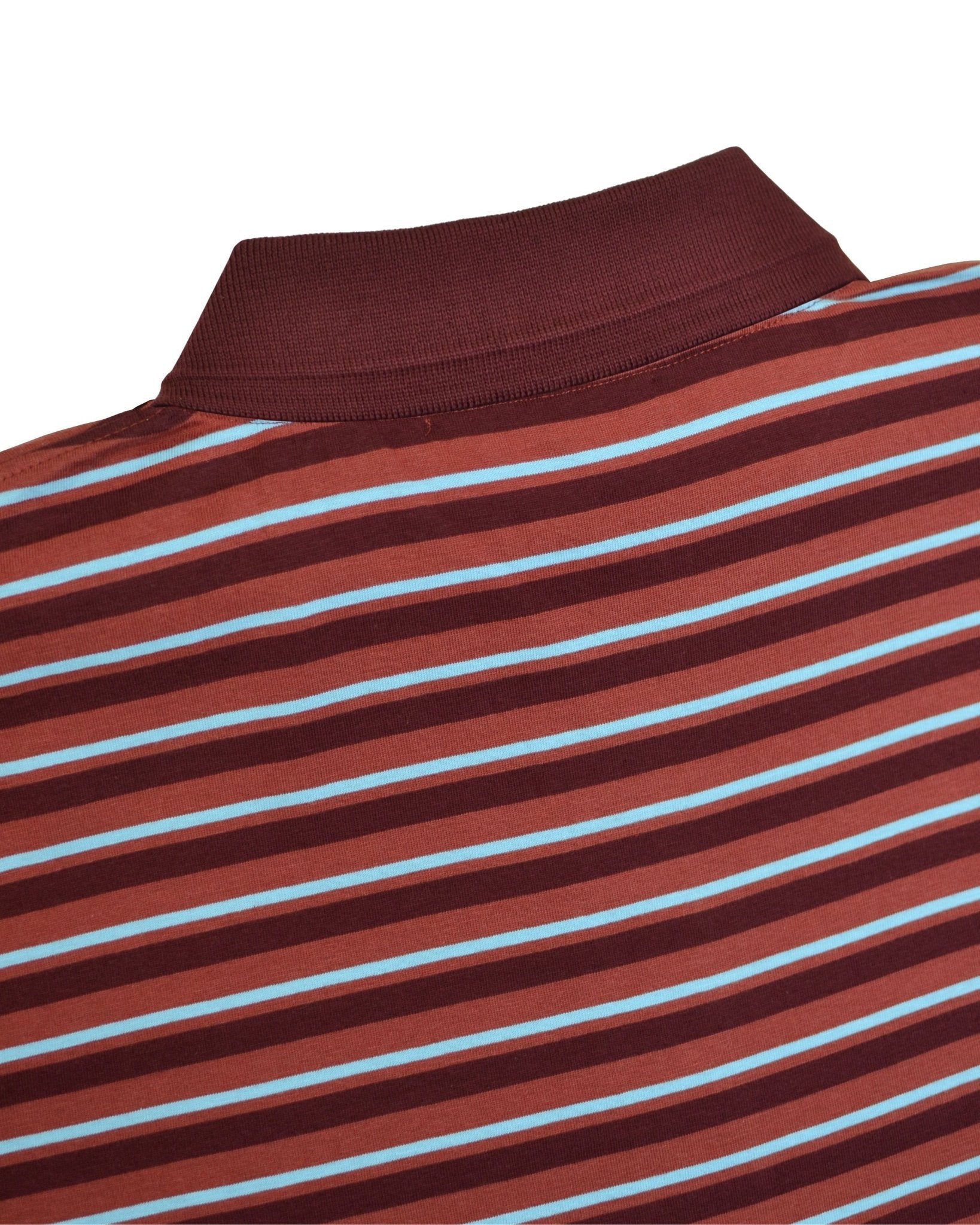 Manchester Polo - Algodón - Rayas Clásica - Manga corta color rojo para hombre