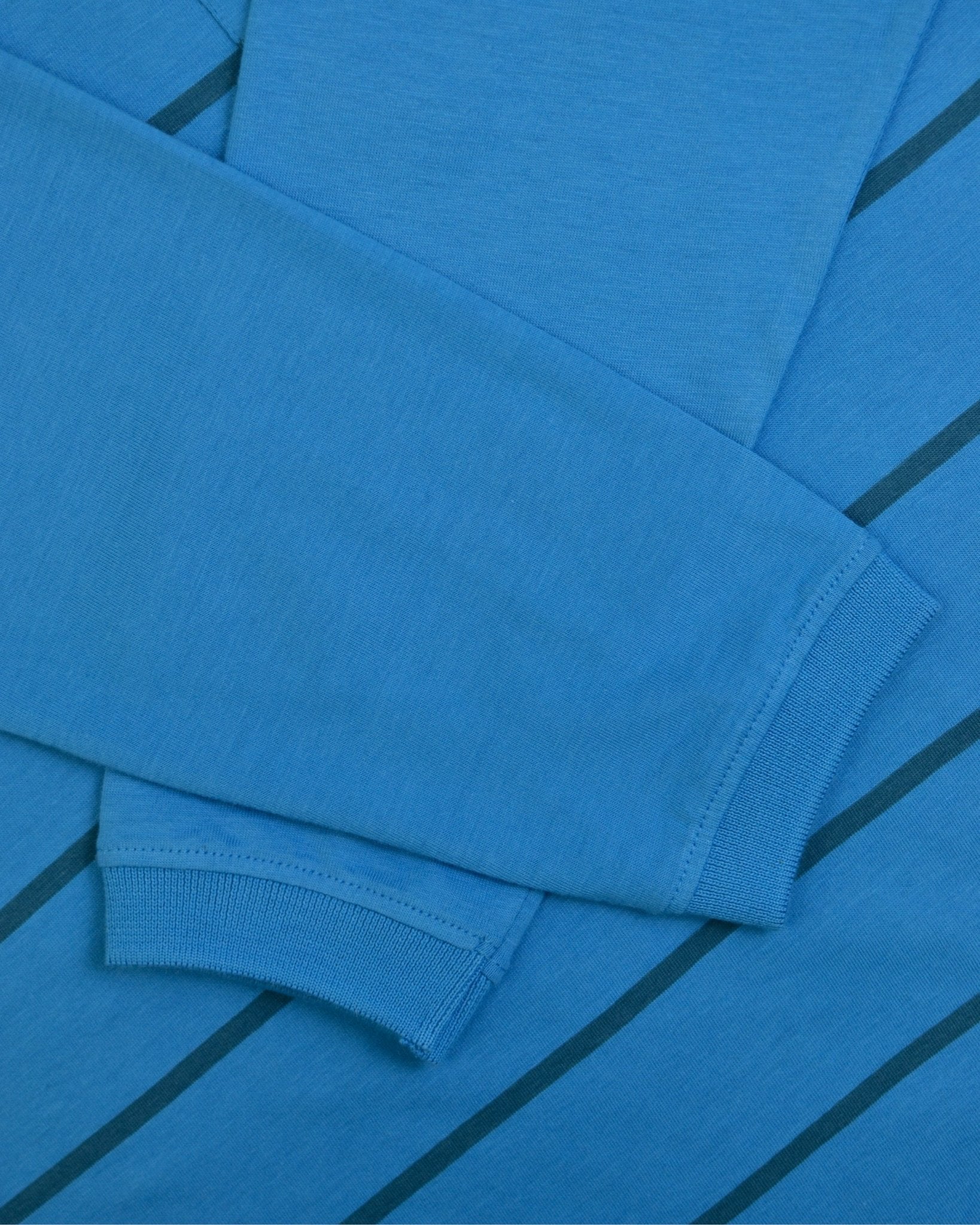Manchester Polo - Algodón - Degradado Rayas - Manga Larga color azul para hombre