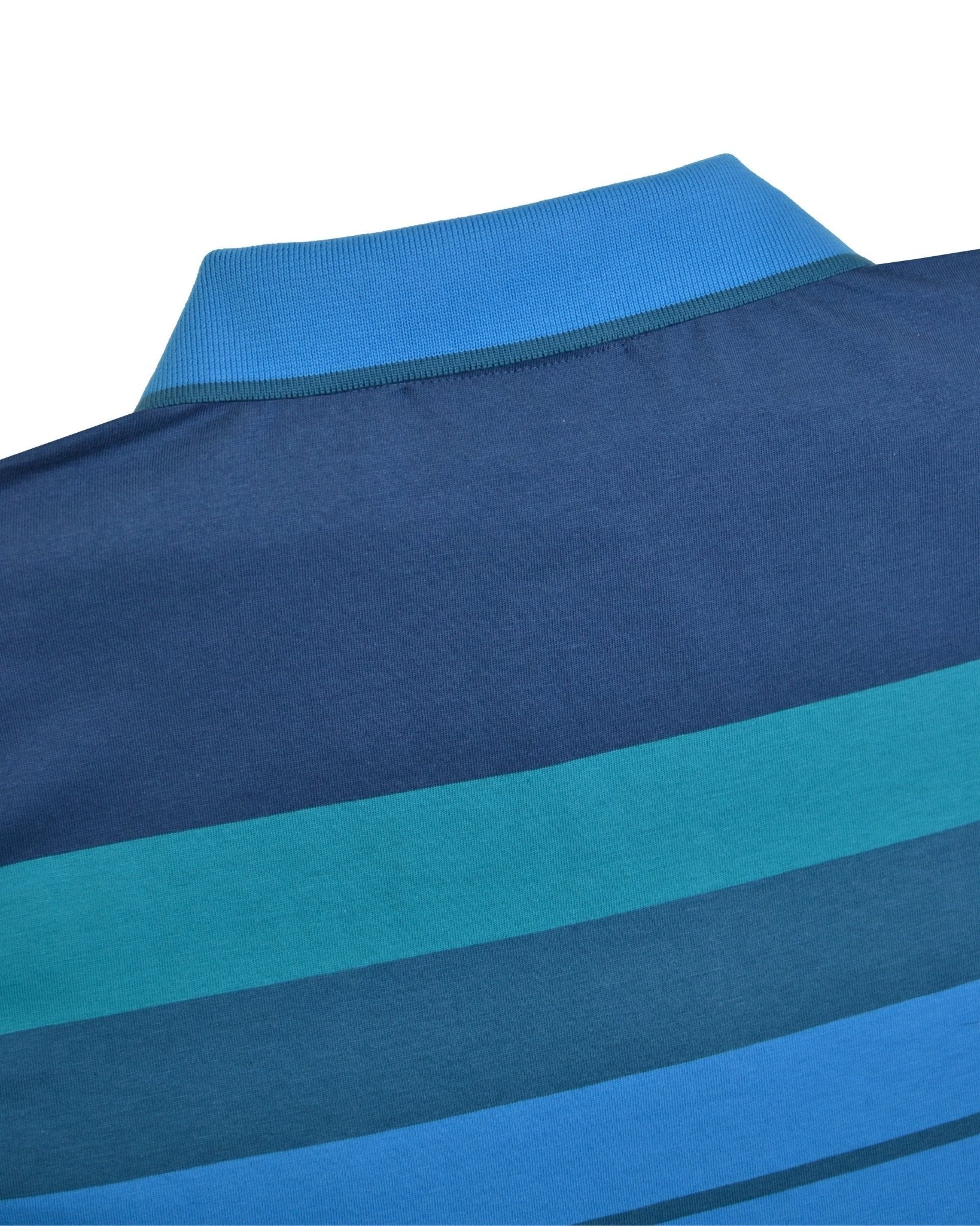 Manchester Polo - Algodón - Degradado Rayas - Manga Larga color azul para hombre