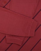 Manchester Polo - Algodón - Degradado Rayas - Manga Larga color vino para hombre