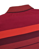 Manchester Polo - Algodón - Degradado Rayas - Manga Larga color vino para hombre