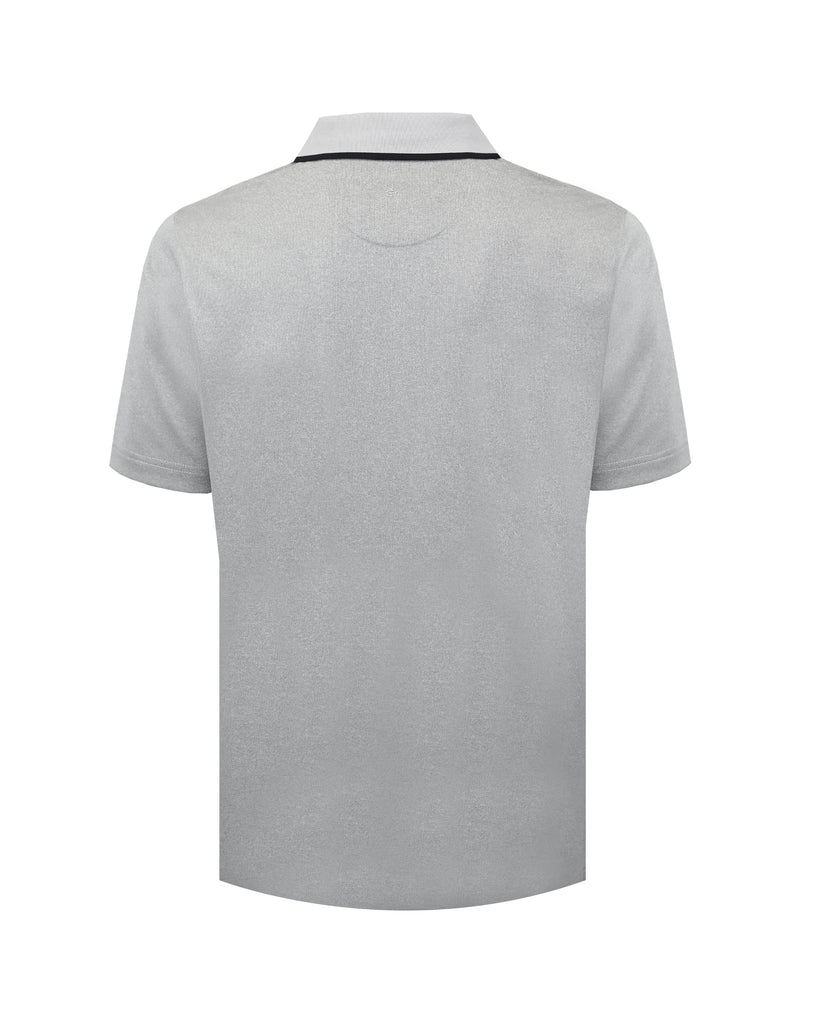 Playera tipo polo gris claro para hombre, tela Cool Free ligera y transpirable, ideal para clima cálido