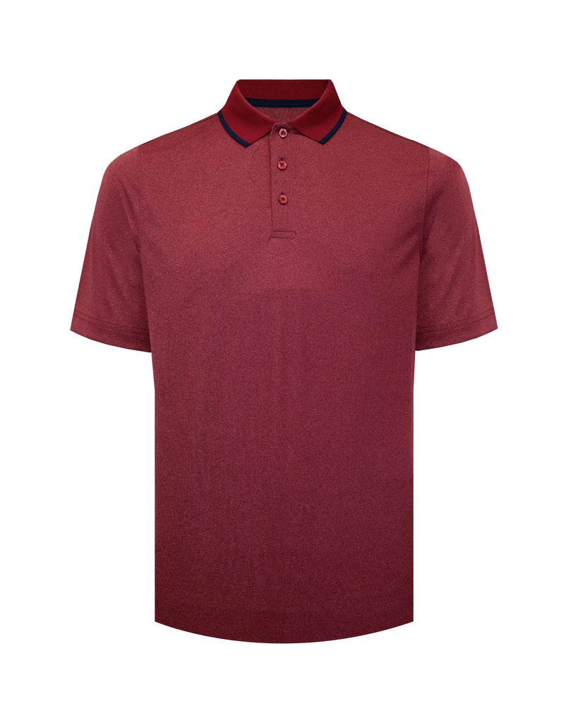 Playera tipo polo roja para hombre, tela Cool Free ligera y transpirable, ideal para clima cálido